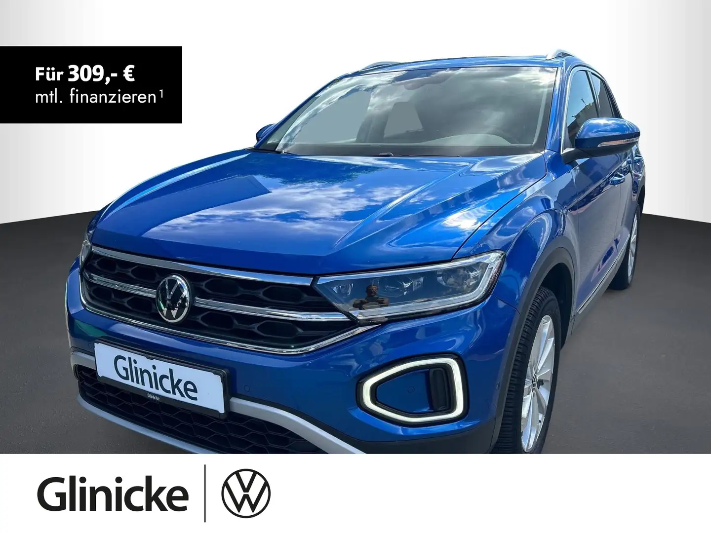 Volkswagen T-Roc Style 1.5 TSI DSG, NAVI, PANO Blauw - 1