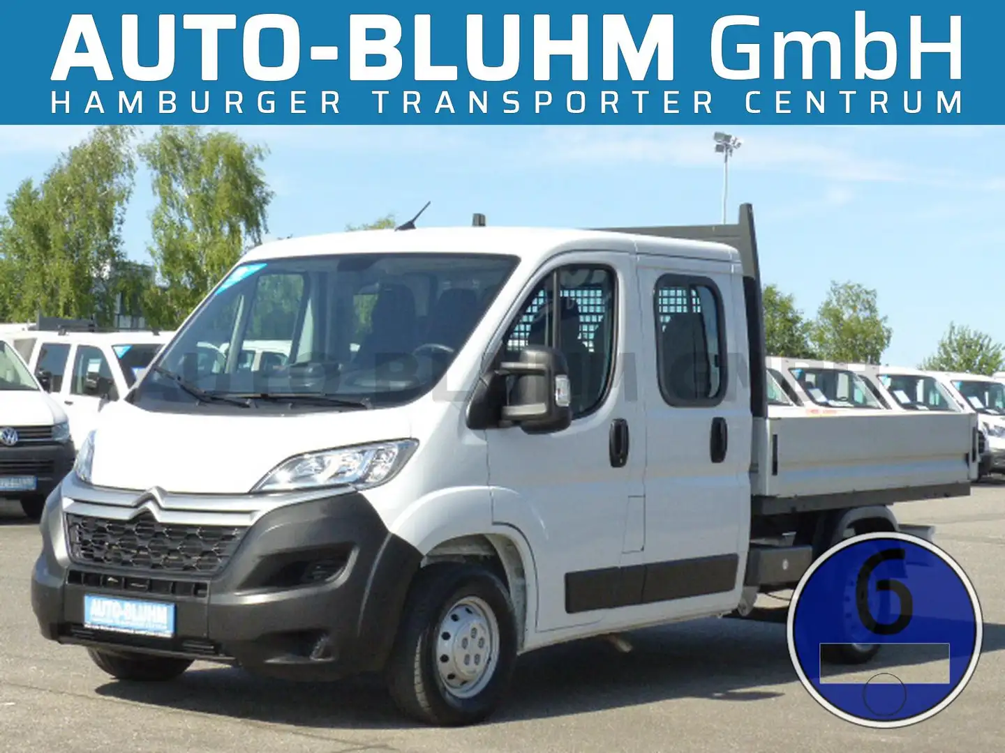 Citroen Jumper 35 B-HDi Doka L2 + AHK 2,5T 7-Sitze Klima Weiß - 1