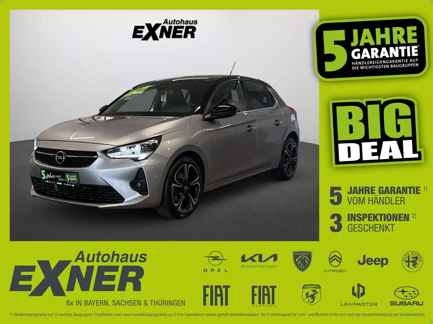 Opel Corsa 1.2 Turbo ULTIMATE Alcantara+LED+Navi+SHZ Grau - 1