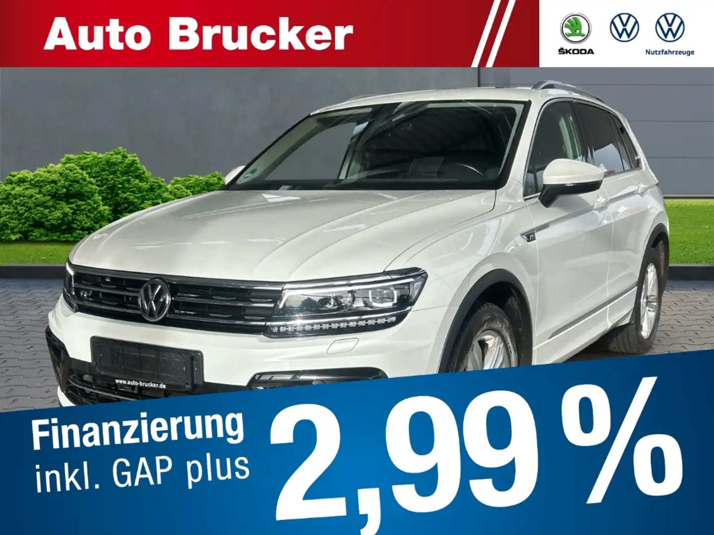 Volkswagen Tiguan Highline 4Motion LED+3-Zonen-Klima+Head-Up+Massage Weiß - 1