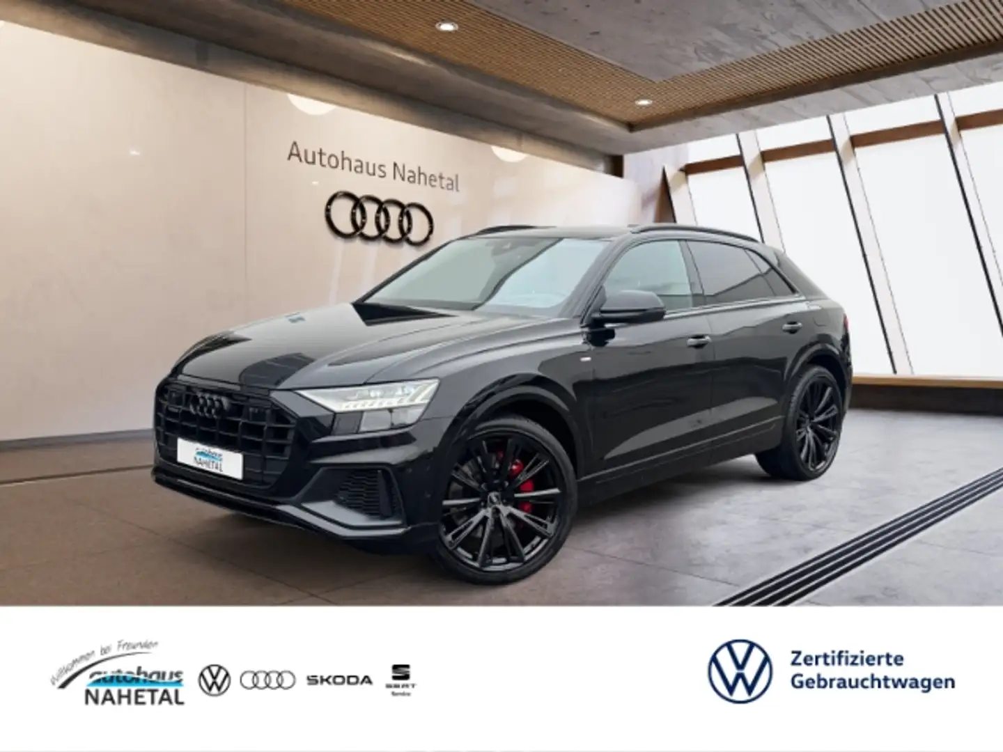 Audi Q8 quattro 60TFSI e qu S-LINE HD-MATRIX NAVI AHK PANO Schwarz - 1