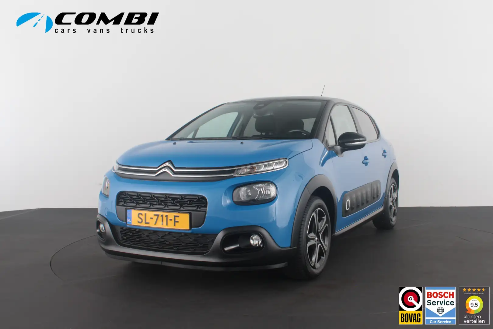 Citroen C3 1.2 PureTech Feel Edition Zwart dak/All season b Blauw - 1