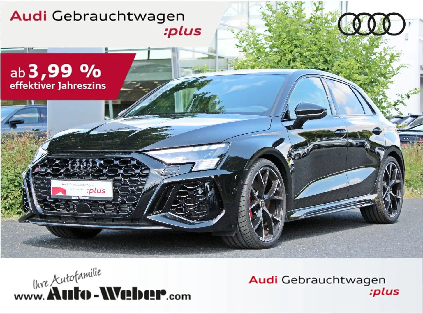 Audi RS3 Sportback BLACK HUD 360 KAMERA RS-ABGAS B&O Černá - 1