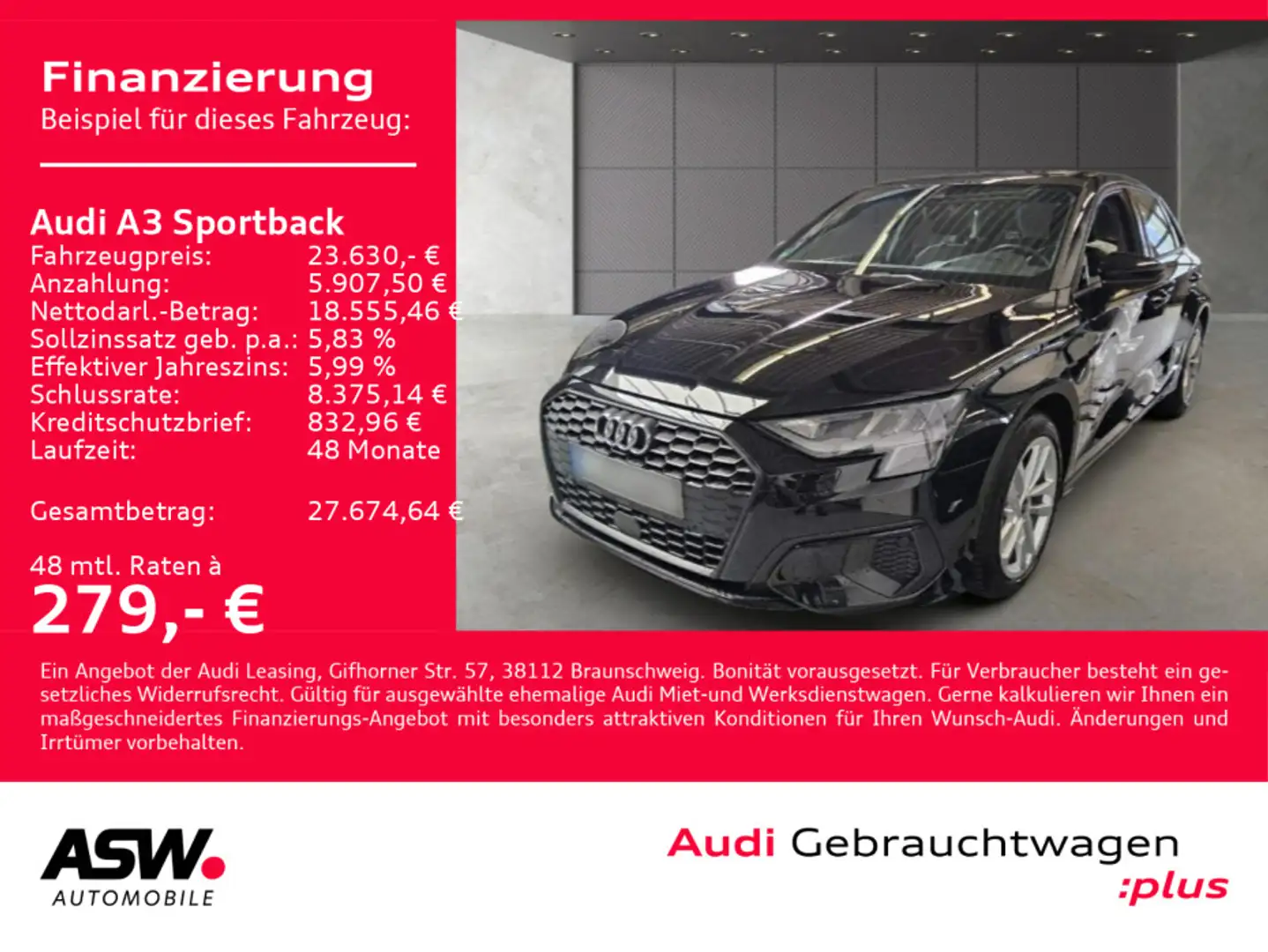 Audi A3 40 TFSI e Stronic LED Navi RFK HUD Schwarz - 1