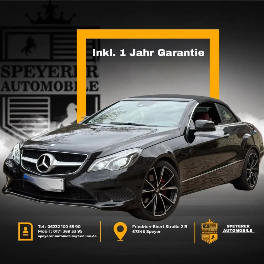 Mercedes-Benz E 220 E -Klasse Cabrio|AUTOMATIK|LED|LEDER|SHZ| Zwart - 1