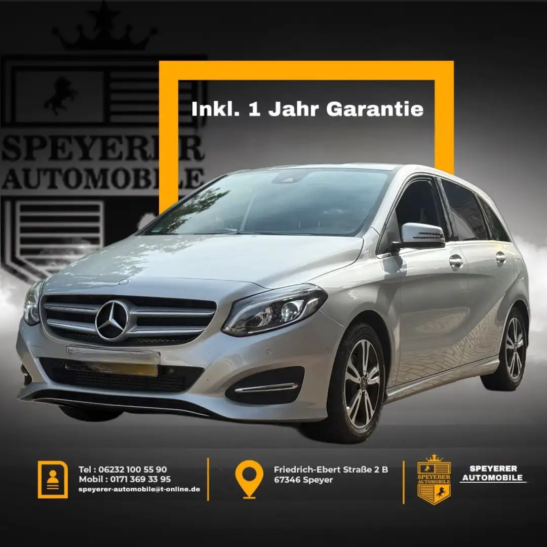 Mercedes-Benz B 180 |NAVI|LED|SHZ|AUTOMATIK|AHK|1.HAND|KAMERA|TEMPO. Argent - 1