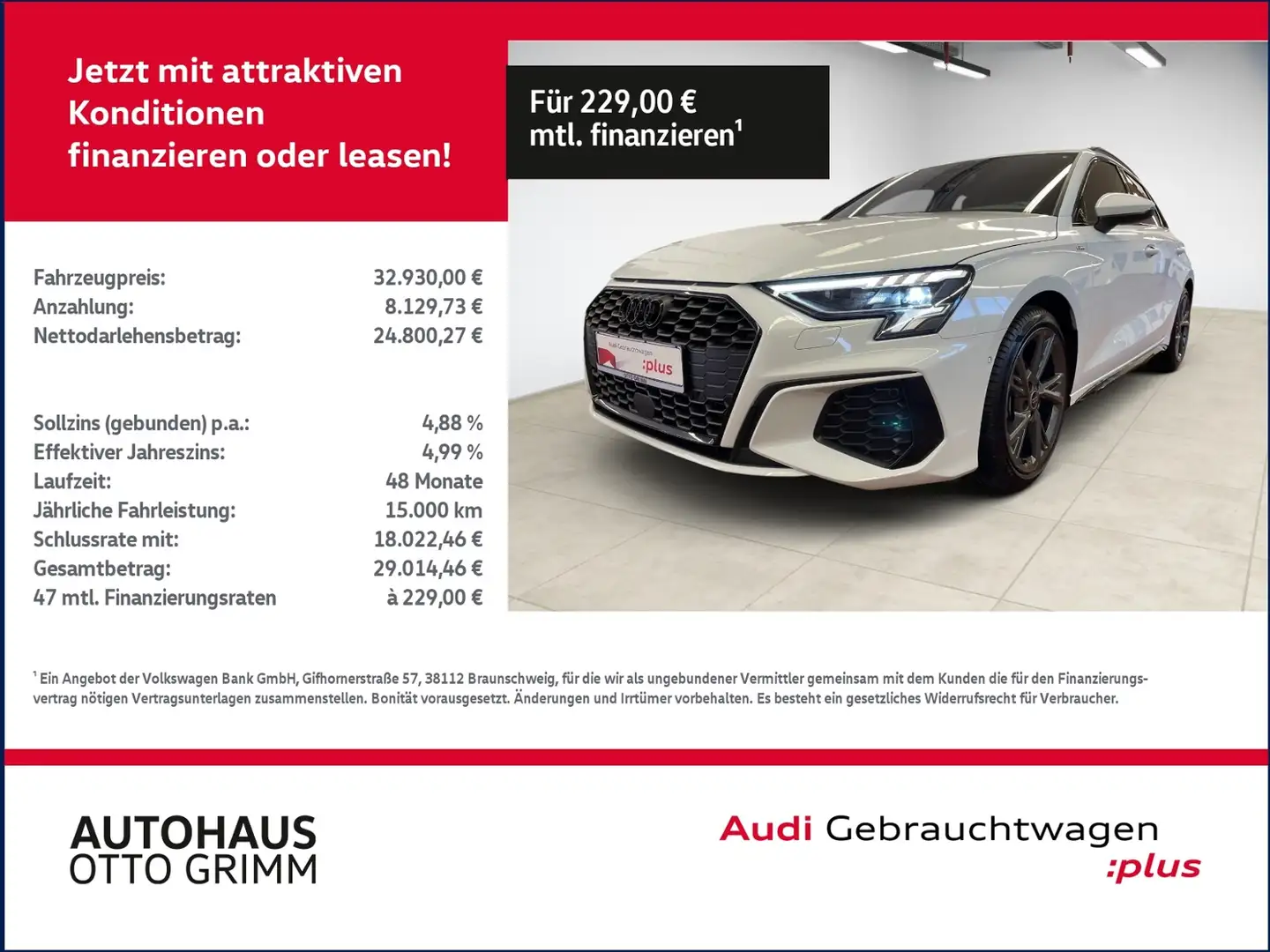 Audi A3 Sportback 35 TFSI S line KLIMA LED NAVI ALU Wit - 1