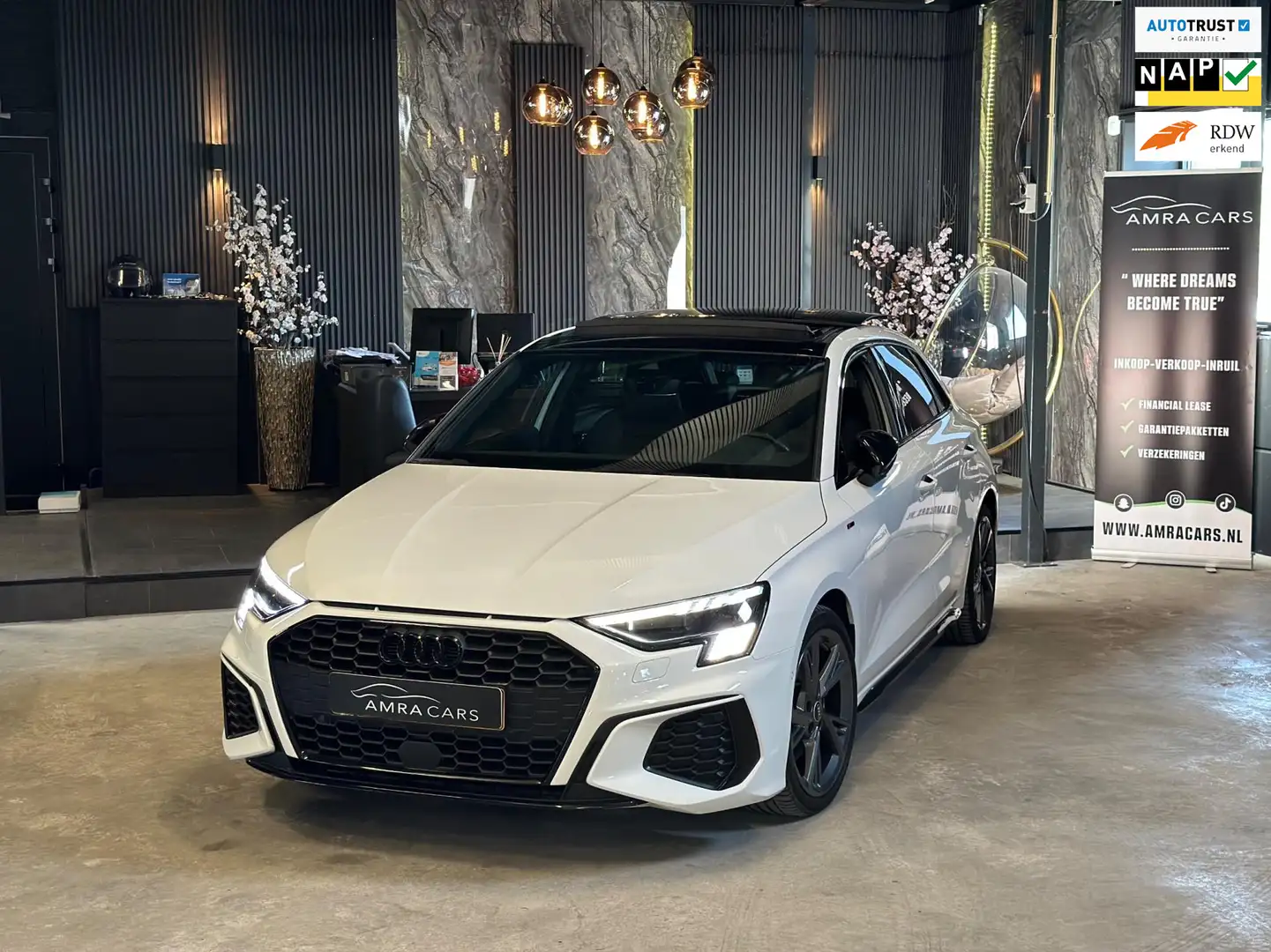 Audi A3 Sportback 35 TFSI|3X S-Line|PANO|BOMVOL! Wit - 1