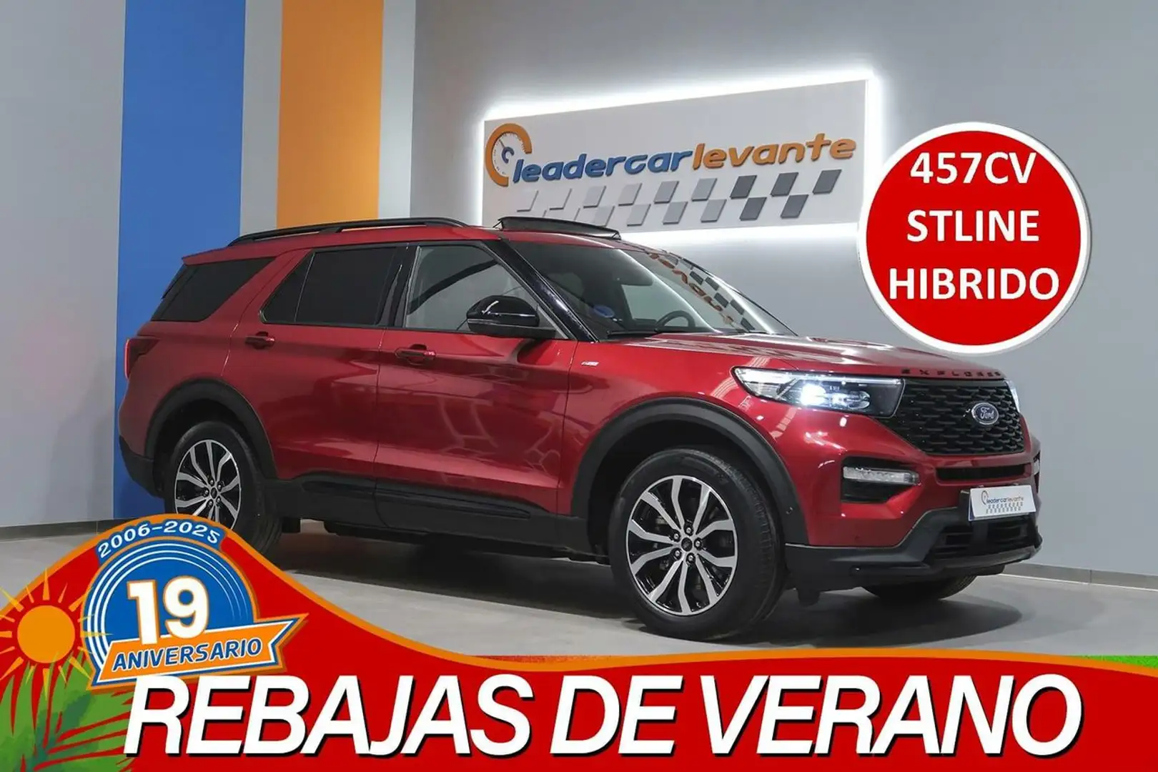 Ford Explorer PHEV AWD ST LINE 457CV Rouge - 1