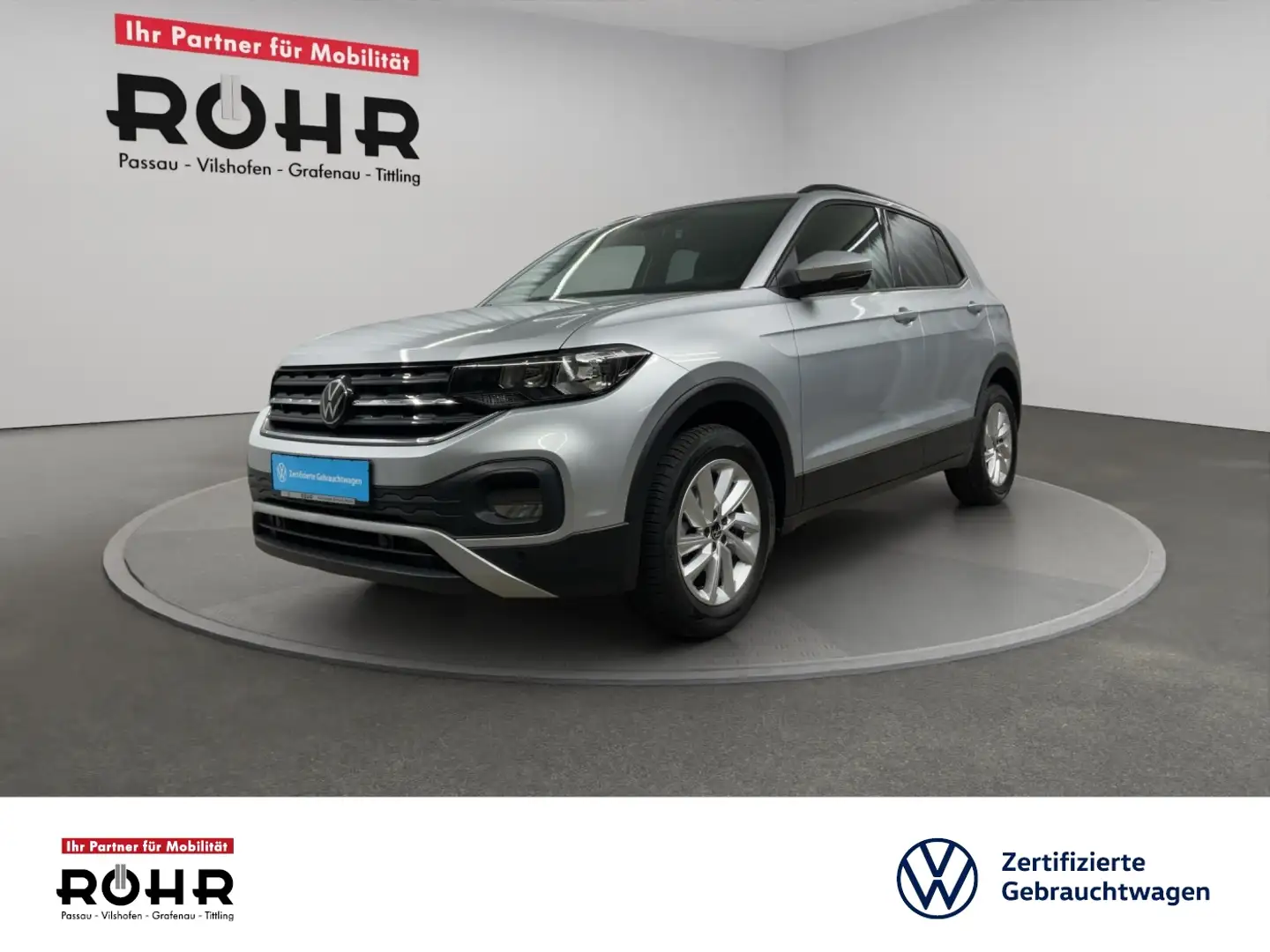 Volkswagen T-Cross Life 01/2029Garantie.Navi.AHK.ACC) 1.0 TSI Plateado - 1