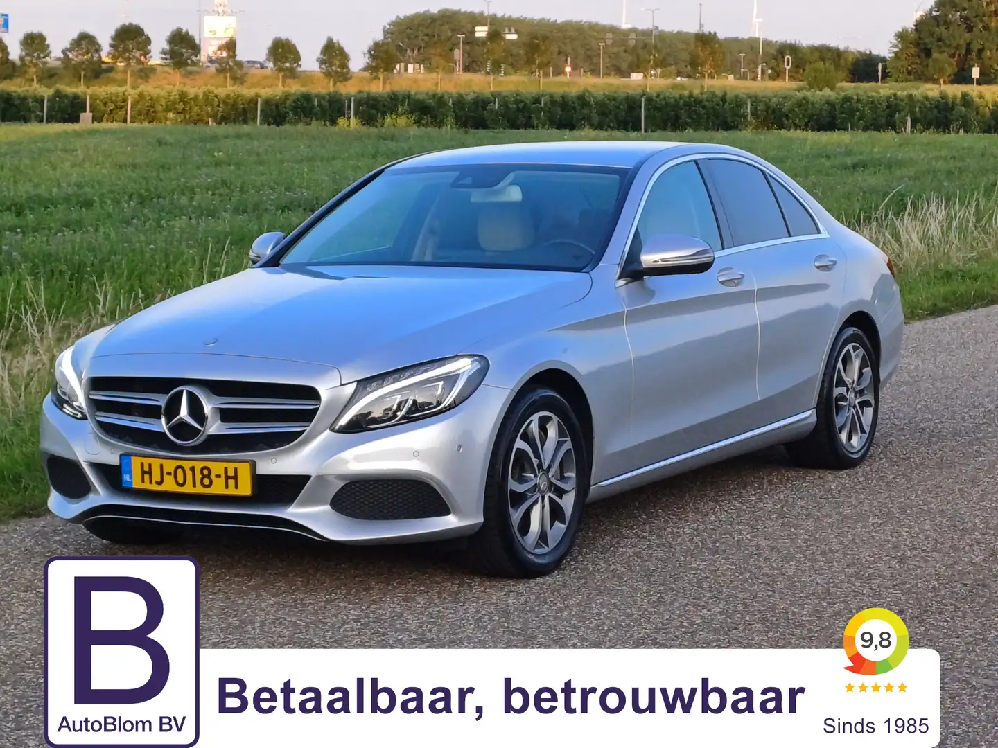 Mercedes-Benz C 350 e Lease Edition /Chique combinatie!/NAP/Leder/Led/ Gris - 1