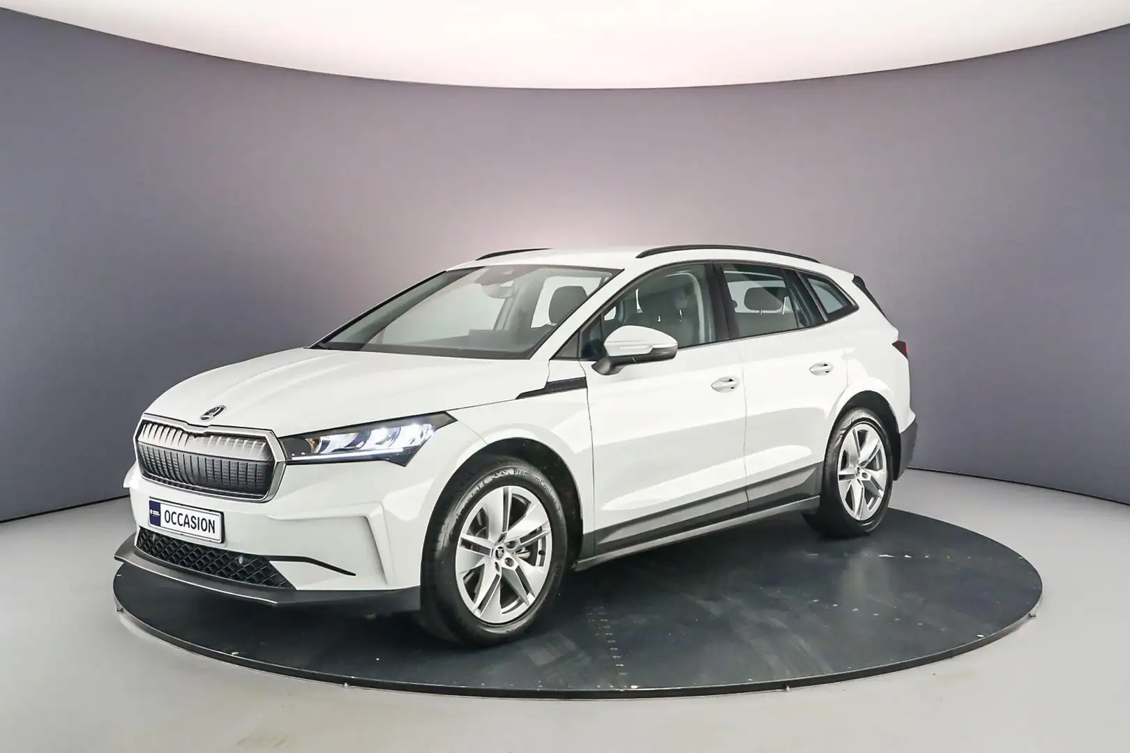 Skoda Enyaq iV 60 180pk Automaat Trekhaak, Navigatie, Adaptive Wit - 1