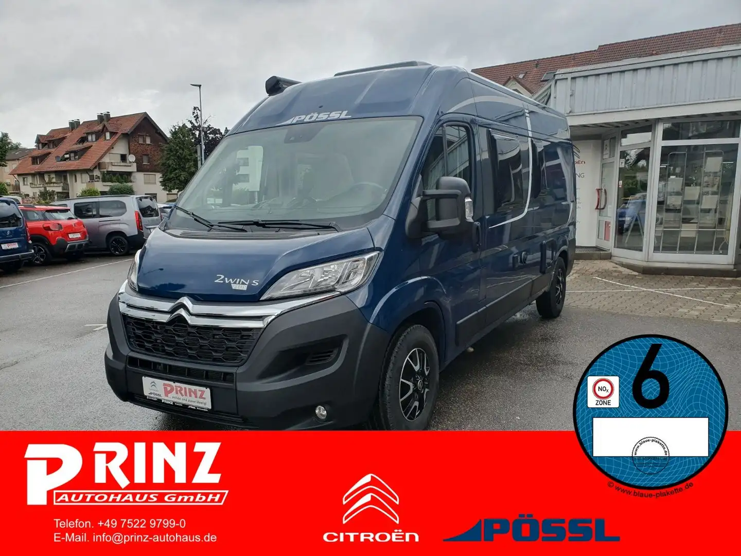 Pössl 2WIN S Plus 140 PS *1.Hand *Markise *Fahrradtr. Blau - 1