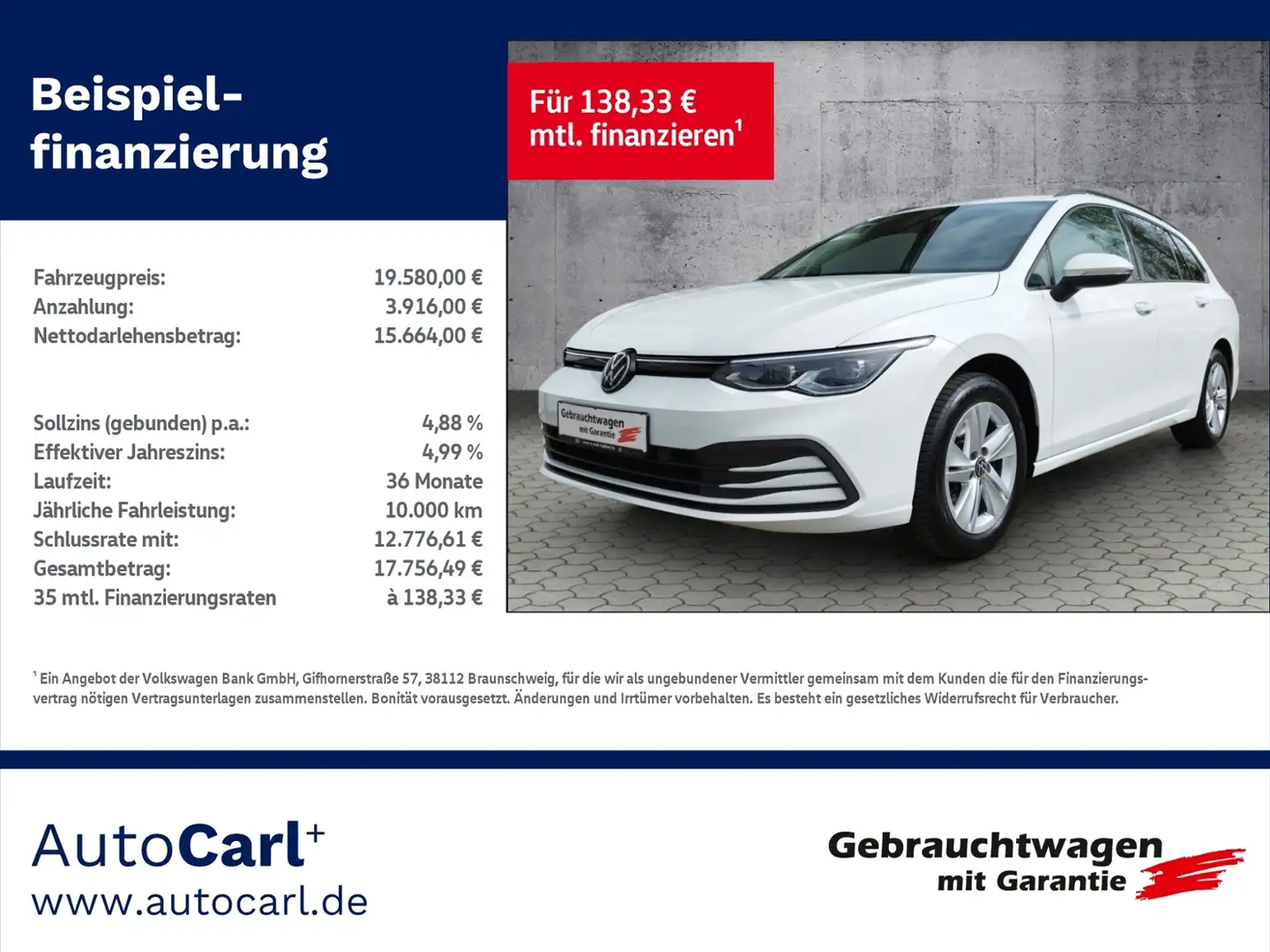 Volkswagen Golf Variant VIII Variant Life 2.0TDI DSG/AHK/Navi/IQ.Light/SH Weiß - 1