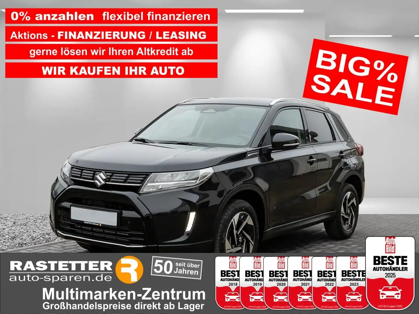 Suzuki Vitara Hybrid GLX Navi+ACC+Teilled+Kamera+Klimaaut+SHZ+PD Noir - 1