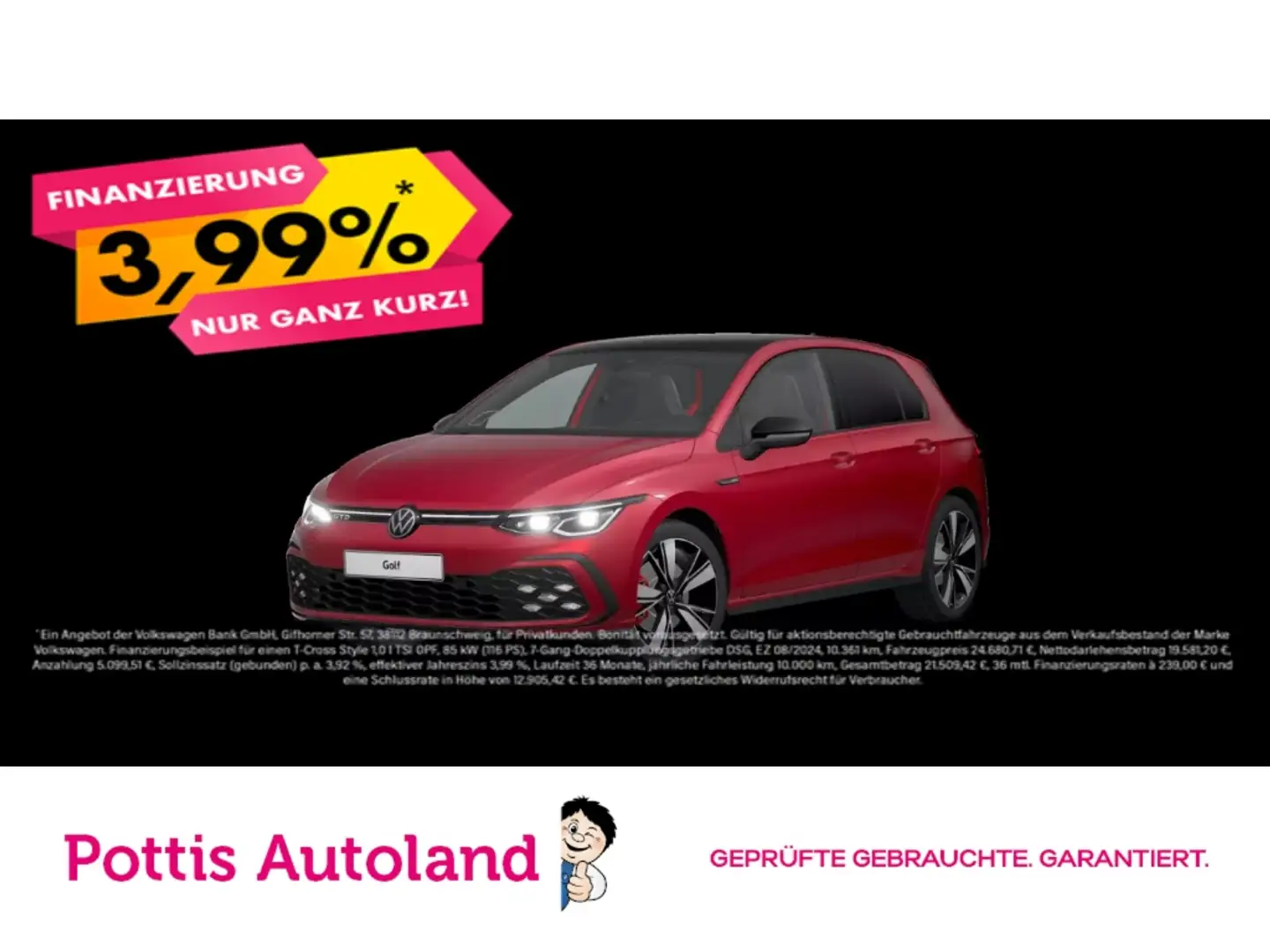 Volkswagen Golf GTD PANO NAVI IQ.LIGHT DCC KAMERA Rot - 1