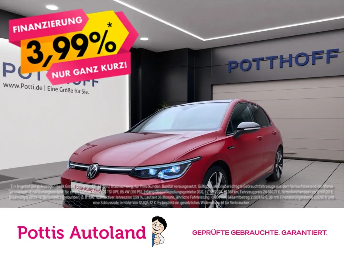 Volkswagen Golf GTD PANO NAVI IQ.LIGHT DCC KAMERA Rot - 1