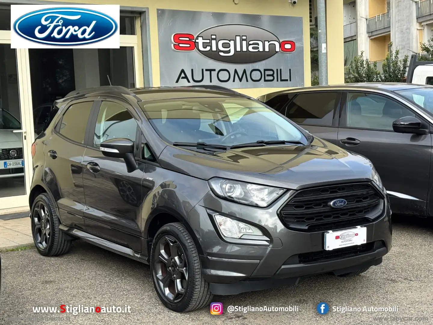 Ford EcoSport 1.0 EcoBoost 125 CV S&S ST-Line FARI CAR PLAY Gris - 1