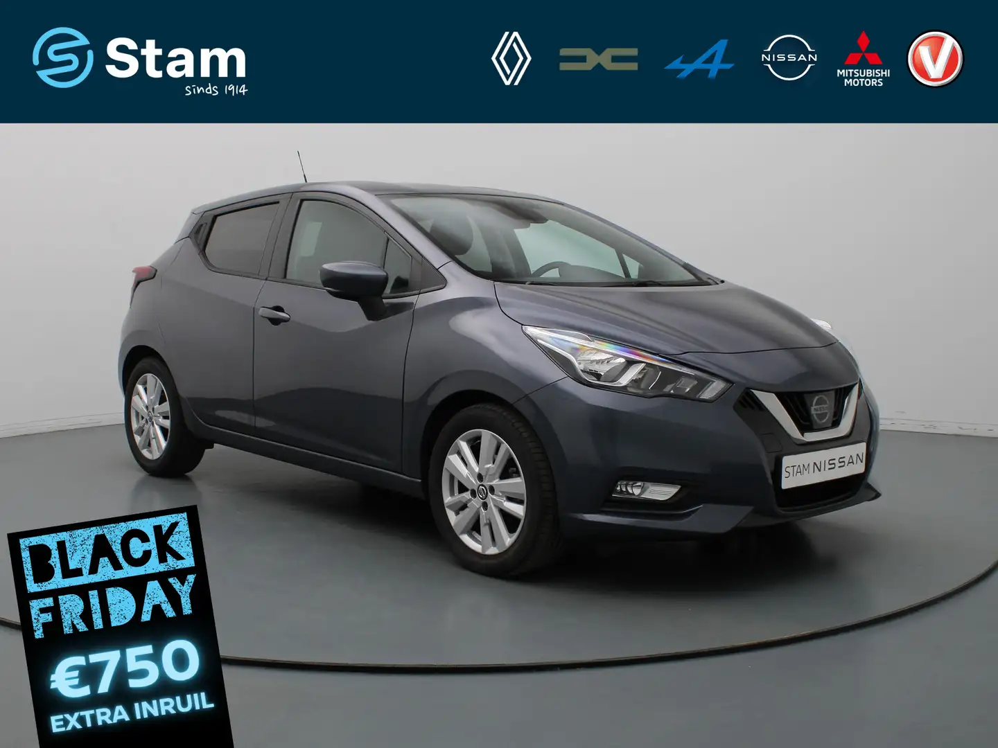 Nissan Micra 100pk IG-T N-Connecta Airco | Cruise | Parkeersens Grau - 1