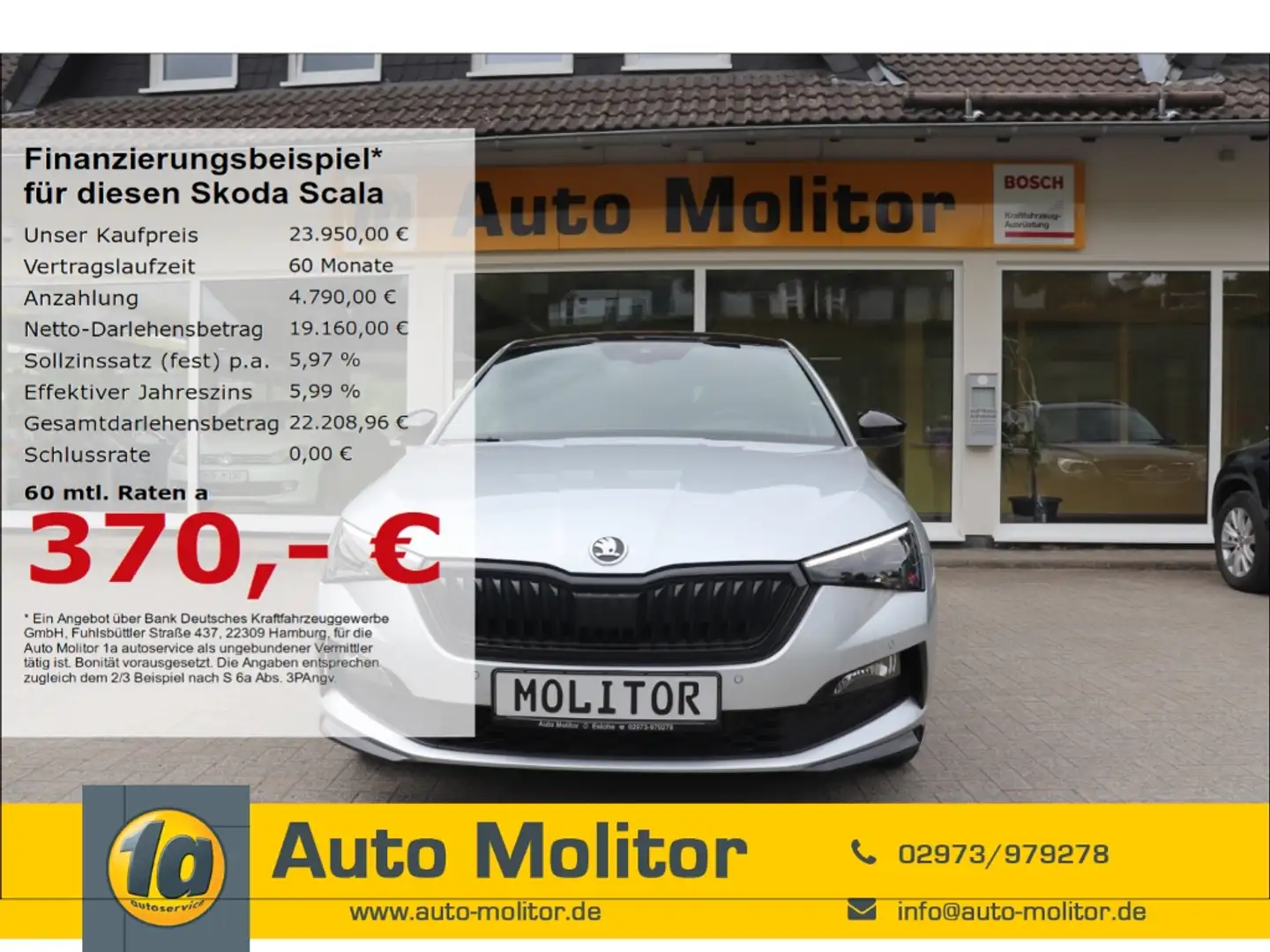 Skoda Scala Monte Carlo 1.0 TSI EU6d El. Panodach LED Sperrdif Silber - 1