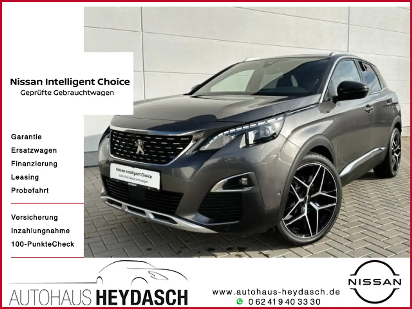 Peugeot 3008 GT *Automatik*Leder*AHK*TOP Zustand* Gris - 1