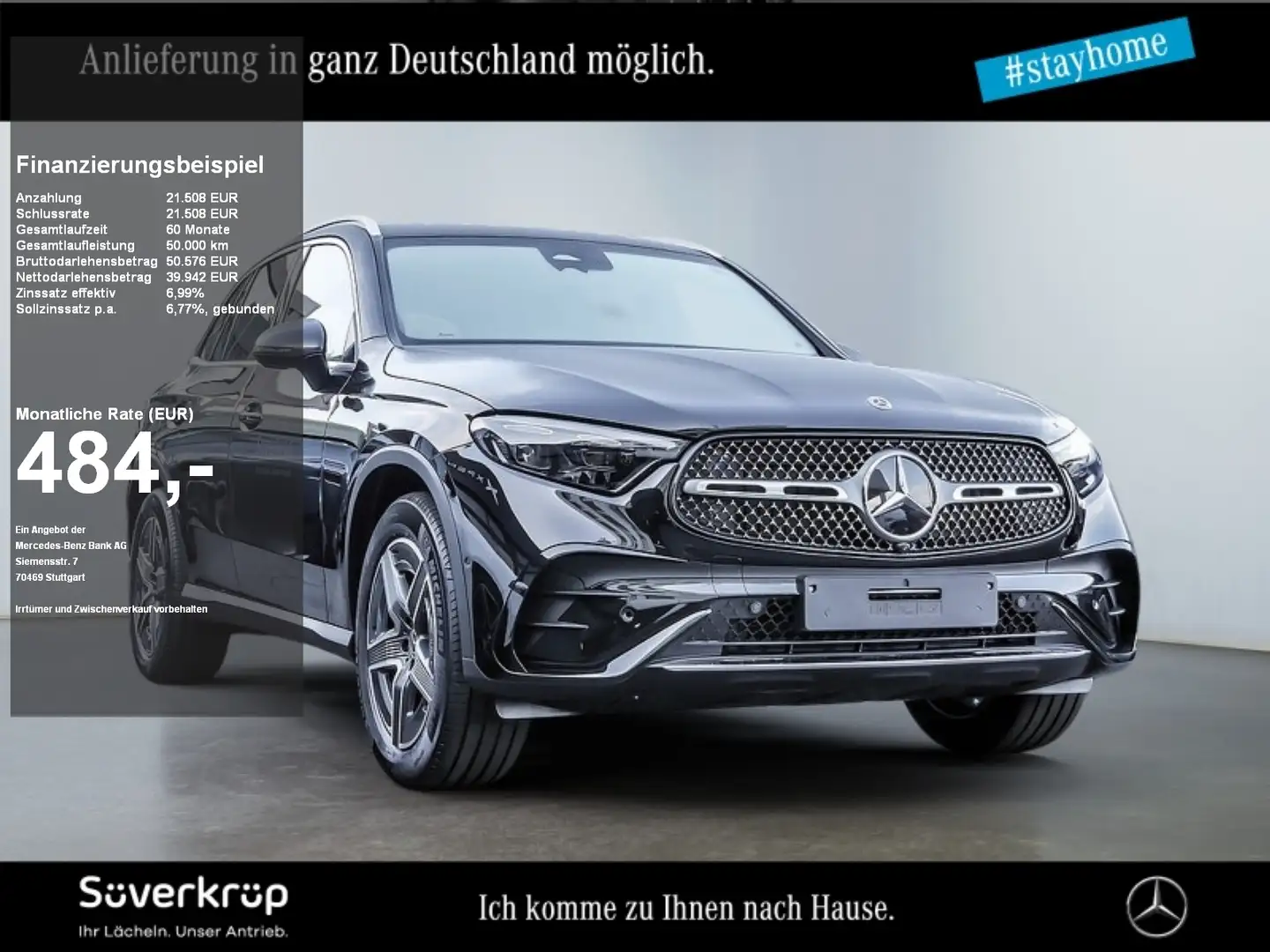 Mercedes-Benz GLC 220 d 4M AMG MEMO 360 AHK DISTR KAMERA SPUR Schwarz - 1