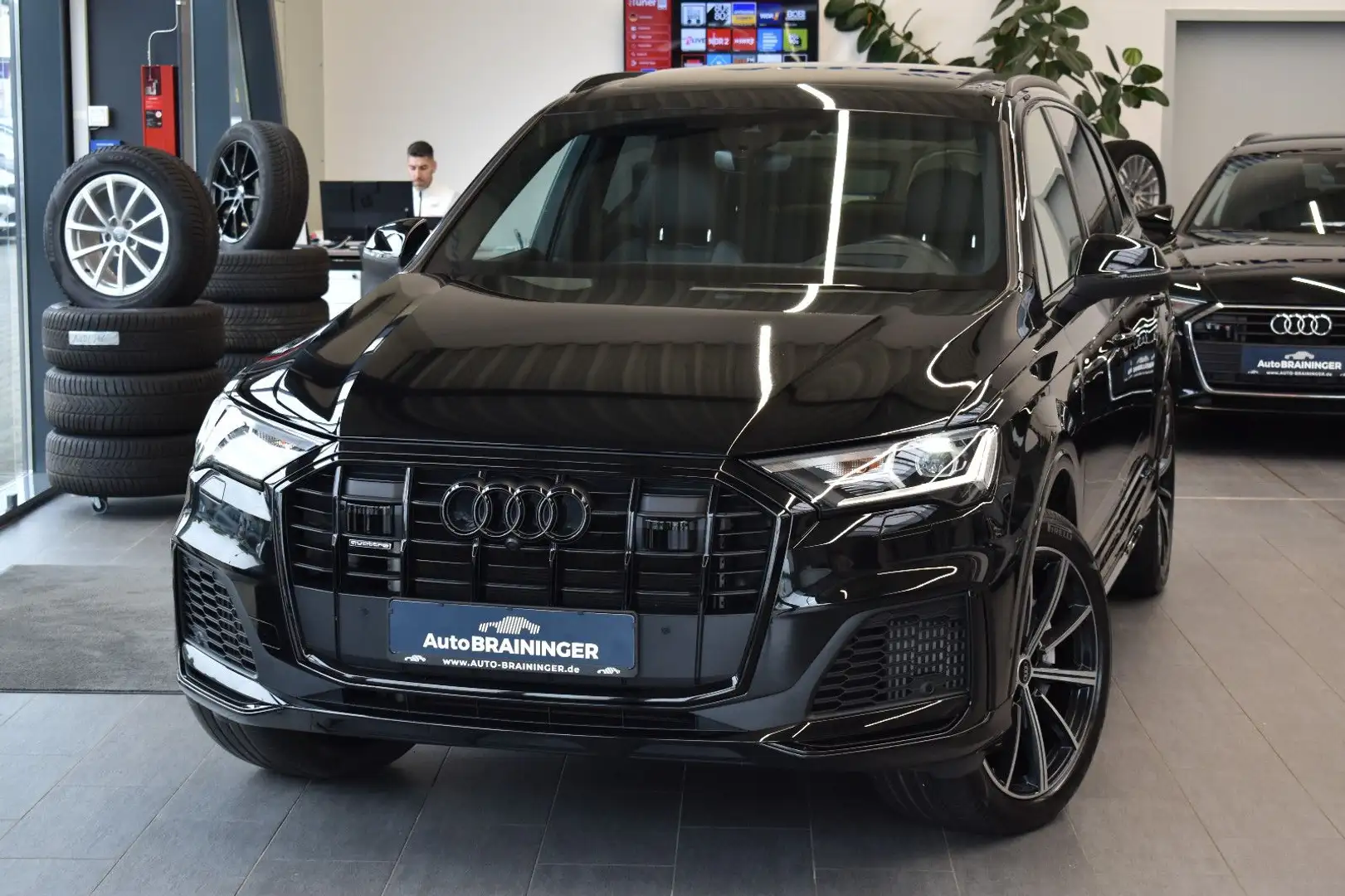 Audi Q7 55TFSIe quattro S Line LED~VirtCo~HUD~B&O~ACC Noir - 1