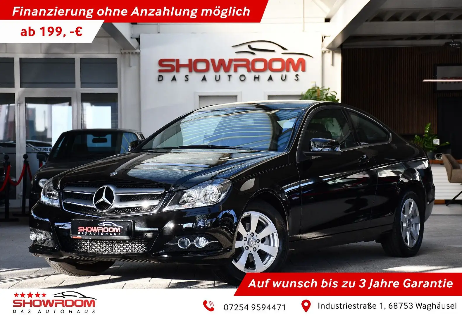 Mercedes-Benz C 180 C180 CGI Coupe BlueEfficiency 1.Hand nur 22tkm! Noir - 1