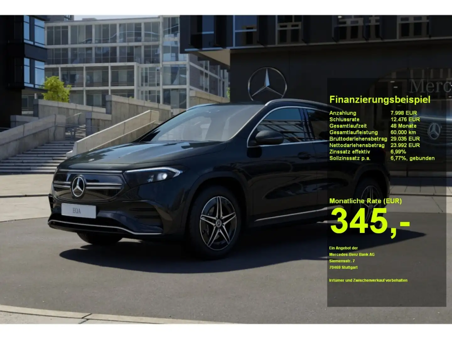 Mercedes-Benz EQA 250 +AMG+KAMERA+Ambiente+LED+Verkz.Assist Schwarz - 1