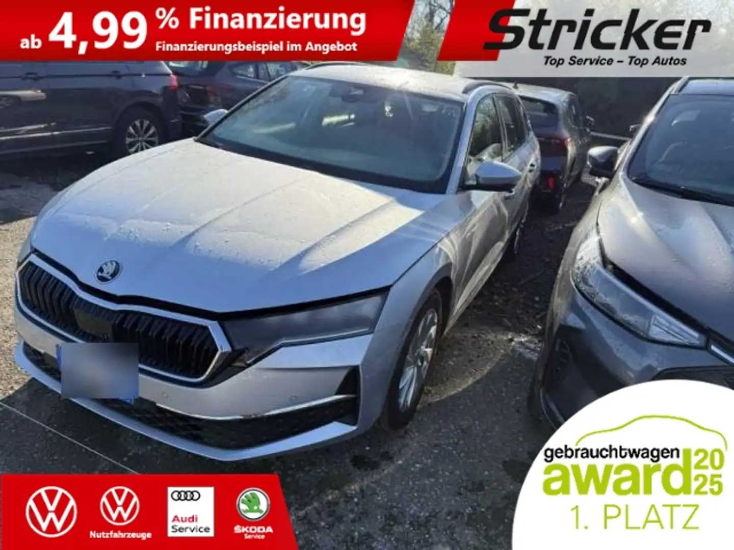 Skoda Octavia Combi Selection 2.0TDI DSG 299,-ohne Anzahlung Na Silber - 2