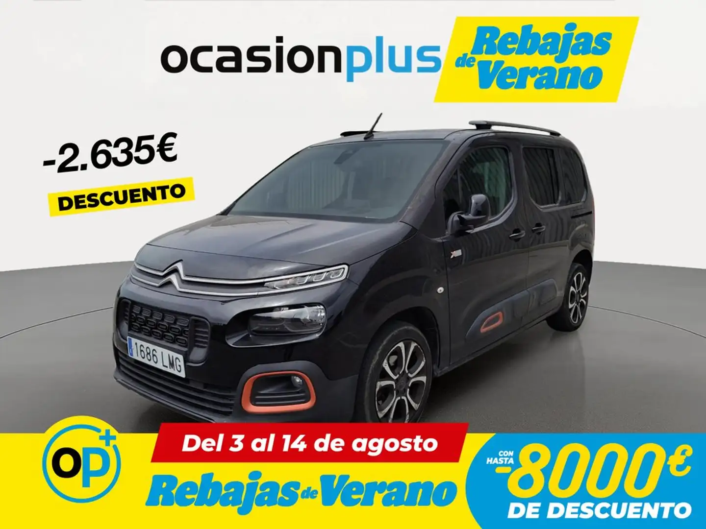 Citroen Berlingo BlueHDi S&S Talla M Shine 100 Negro - 1