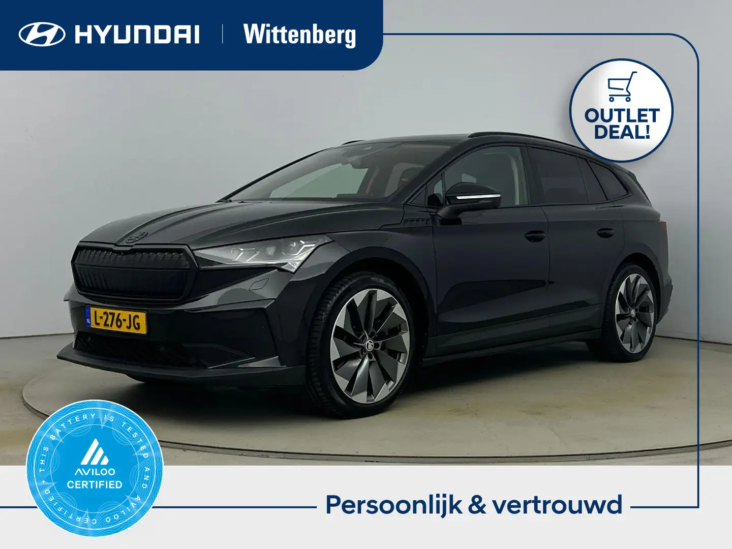 Skoda Enyaq iV 80 | OUTLETDEAL! | SoH 93%! | FACELIFT MODEL IN Zwart - 1