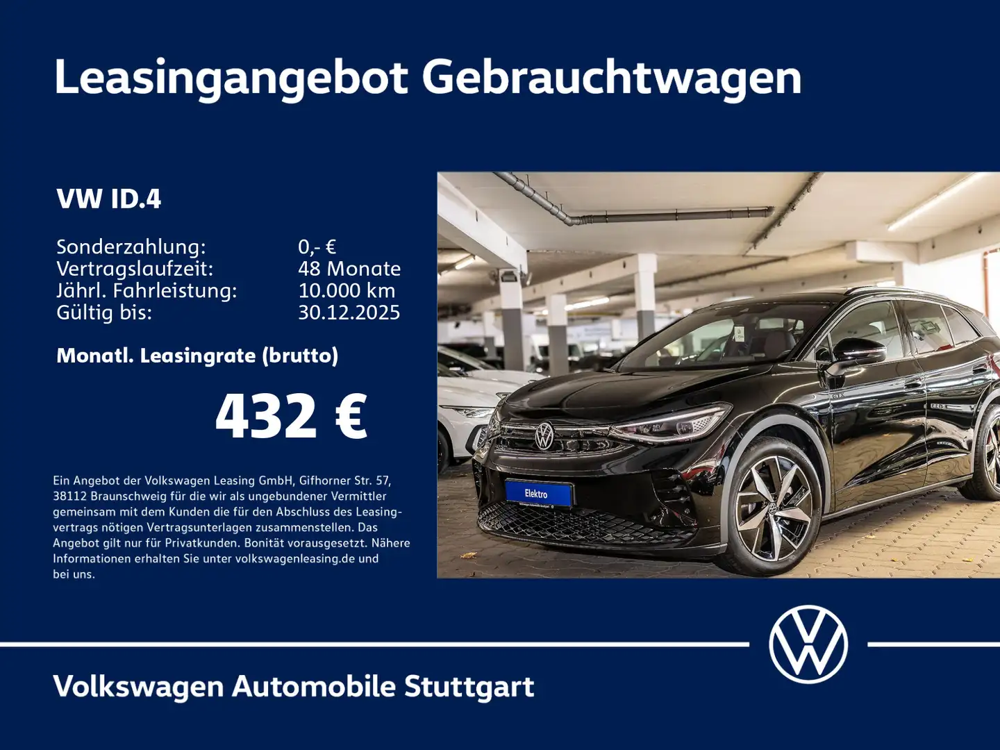 Volkswagen ID.4 GTX 250kW SHZ Kamera Klima Navi Schwarz - 1