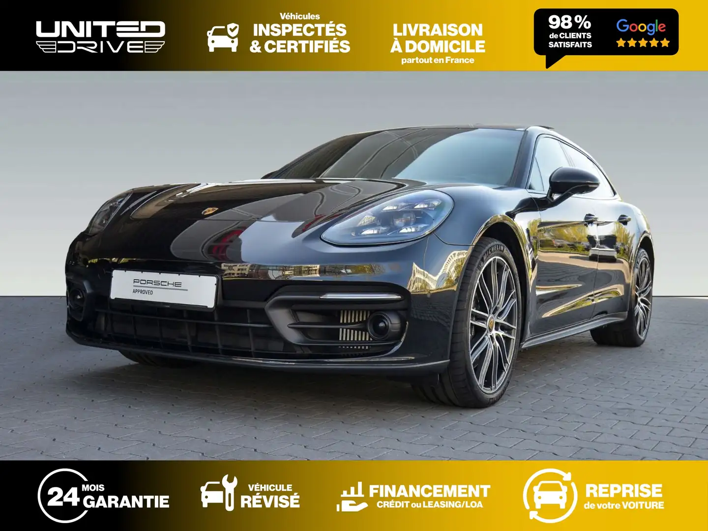 Porsche Panamera 4 Sport E-Hybrid Platinum Edition 462ch Noir - 1