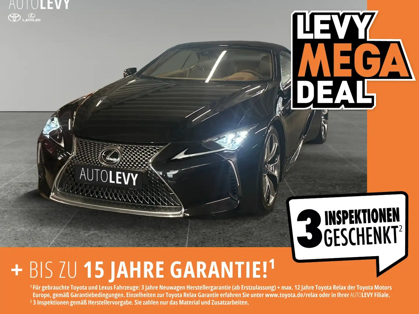 Lexus LC 500 Cabrio Performance +TouringPack+1.Hand DE+ Black - 1