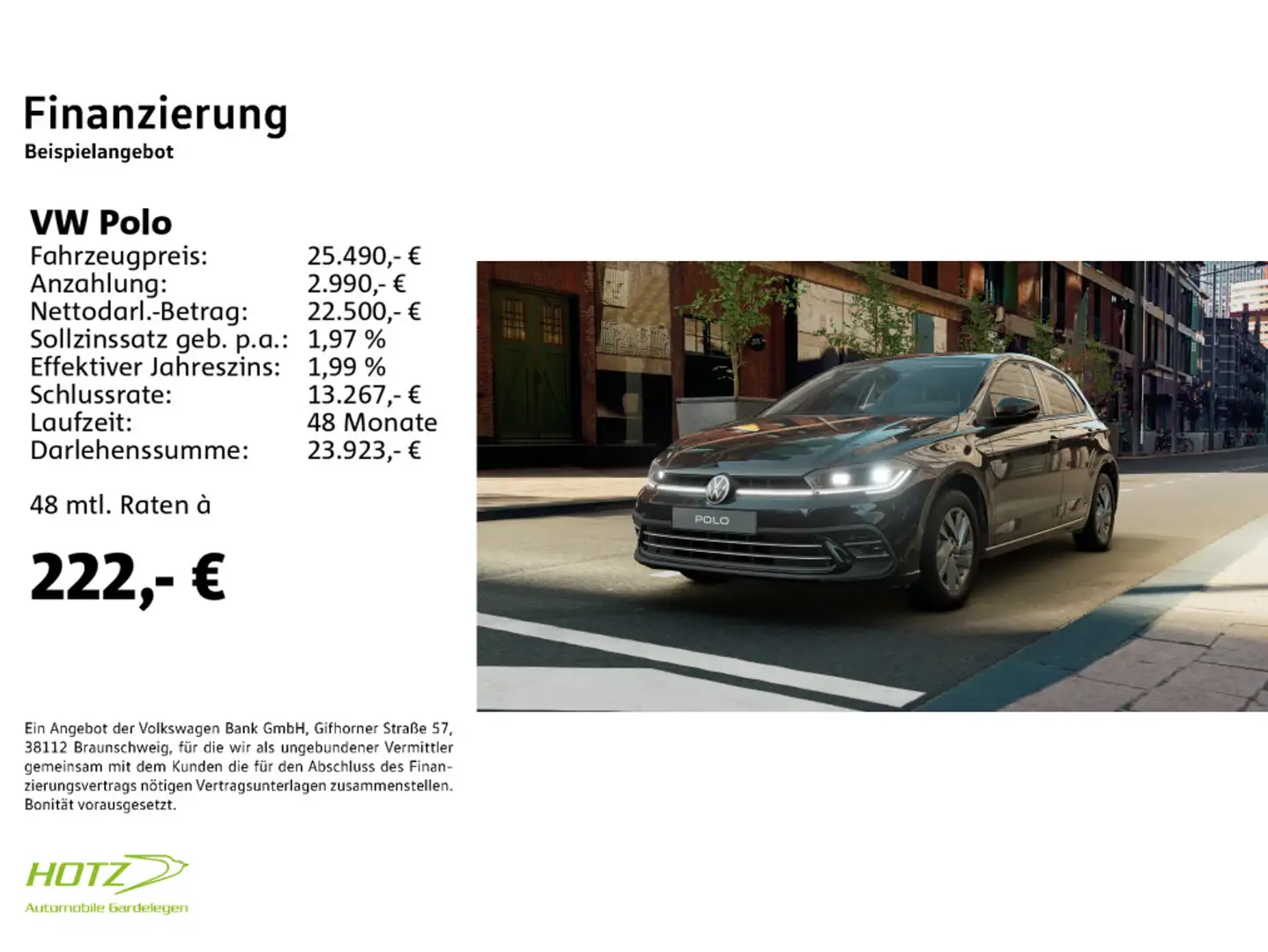 Volkswagen Polo 1.0 TSI OPF Style 1,99 % Finanzierung Schwarz - 2