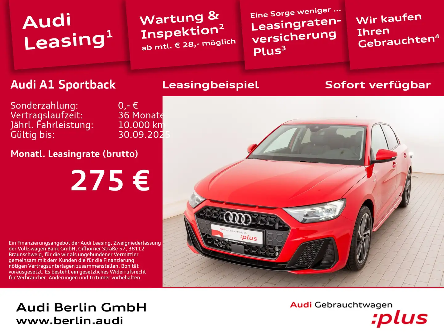 Audi A1 S line 35 TFSI S tr. LED RFK NAVI Rot - 1