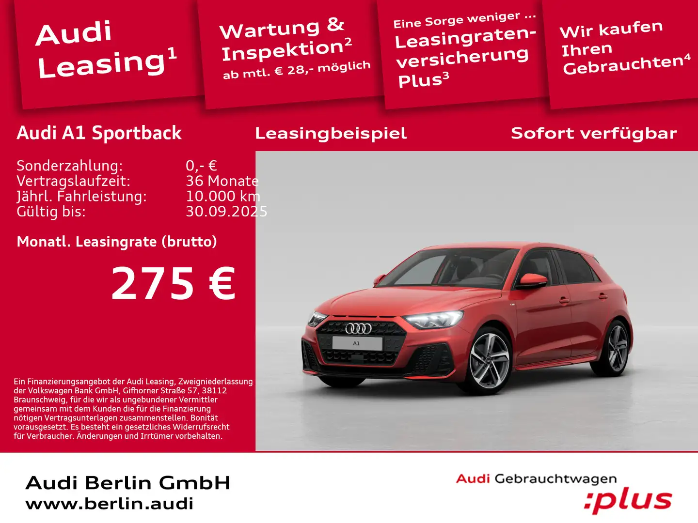 Audi A1 S line 35 TFSI S tr. Rot - 1