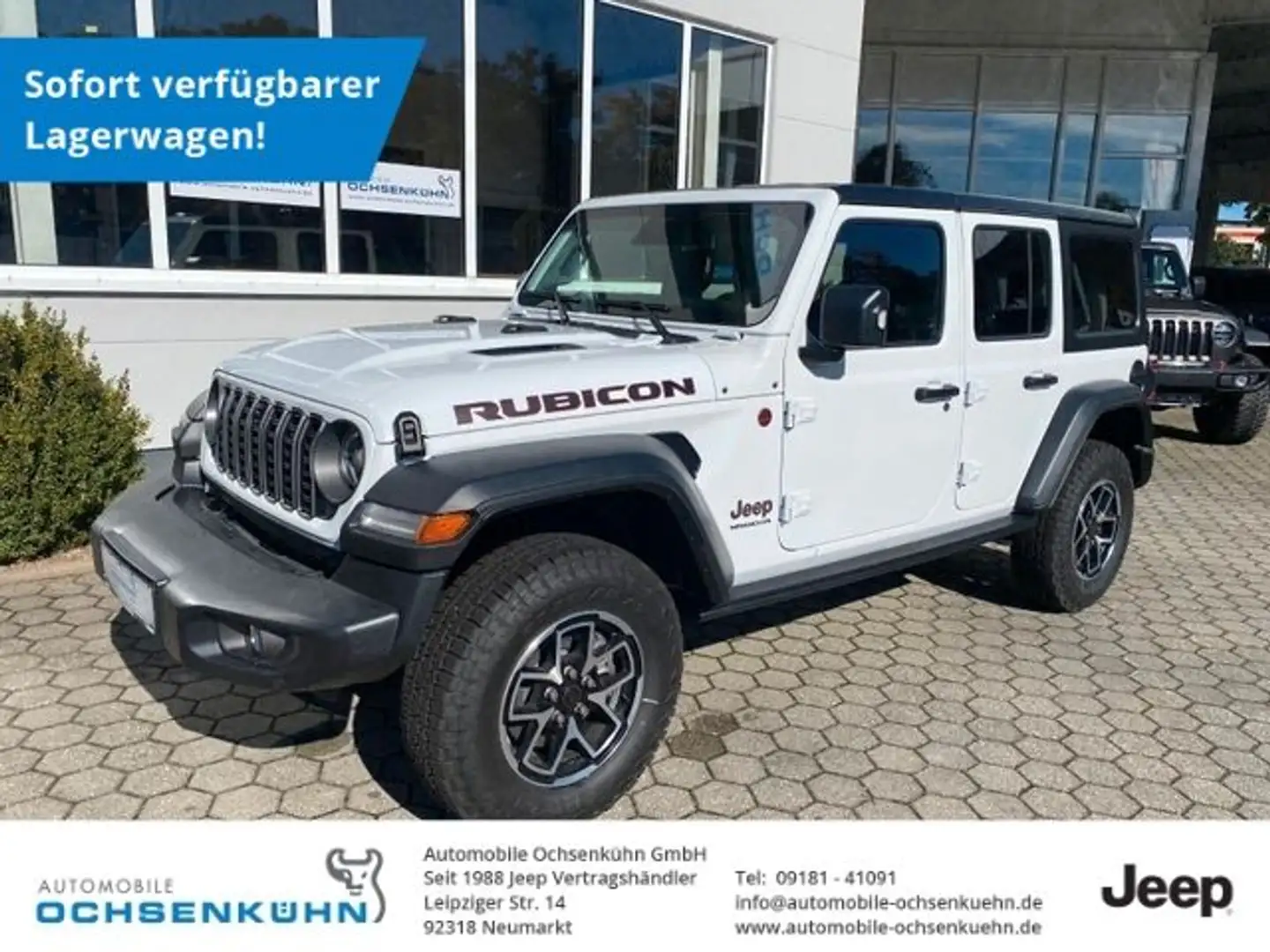Jeep Wrangler 2.0 Rubicon Nav, Leder, HT Blanc - 1
