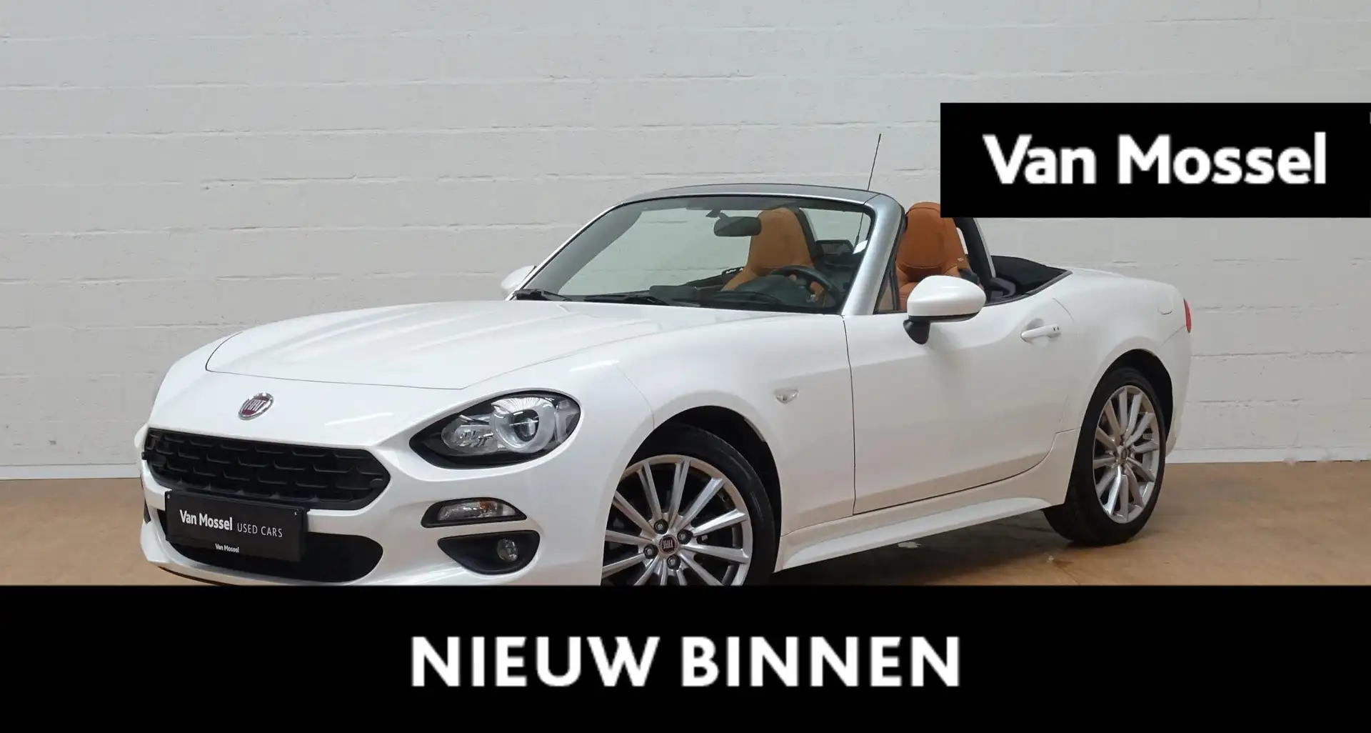Fiat 124 Spider 1.4T Lusso+gps+camera+park pilot+leder Wit - 1