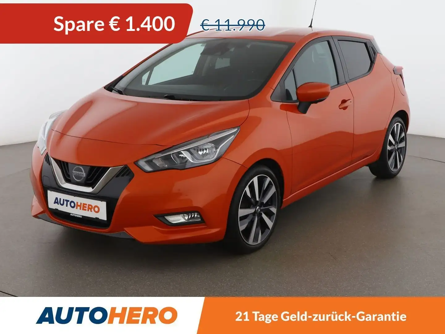 Nissan Micra 0.9 Tekna *BOSE*TEMPO*NAVI*360°*SPUR*TOT*SHZ*BT* Orange - 1