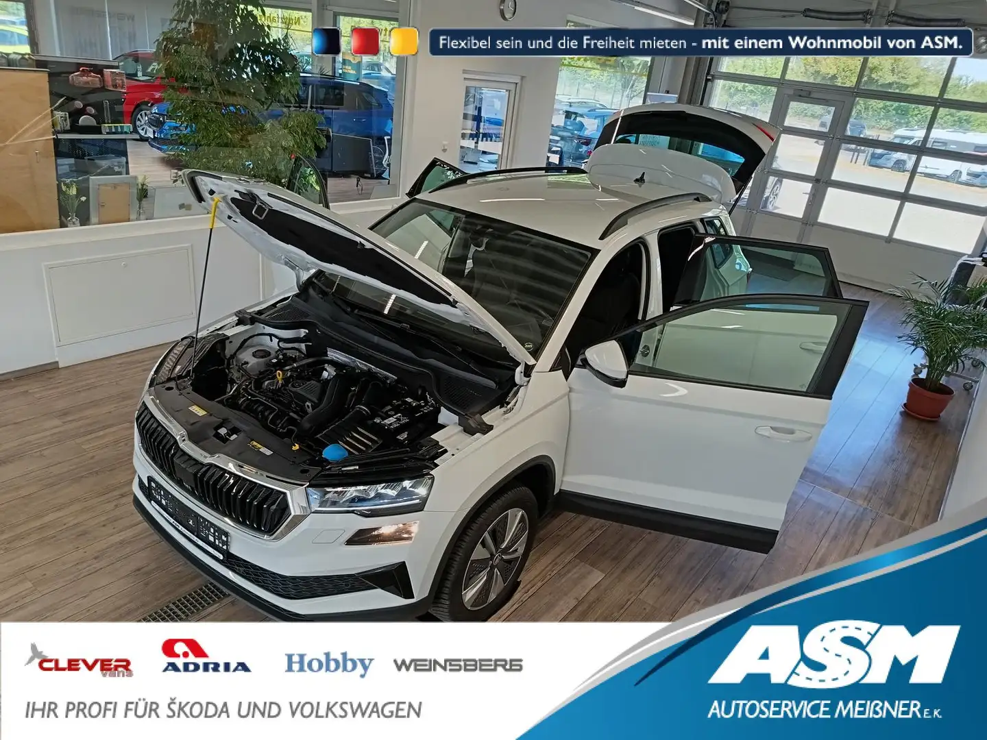 Skoda Karoq Style 1,5TSI DSG*AHK-VORBER*NAVI*LED*R-KAM Blanc - 1