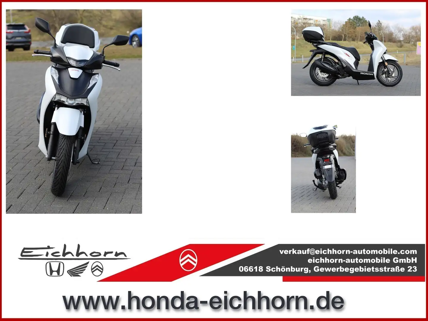 Honda SH 150 SH 150i inkl.TopCase Key-System Blanc - 1