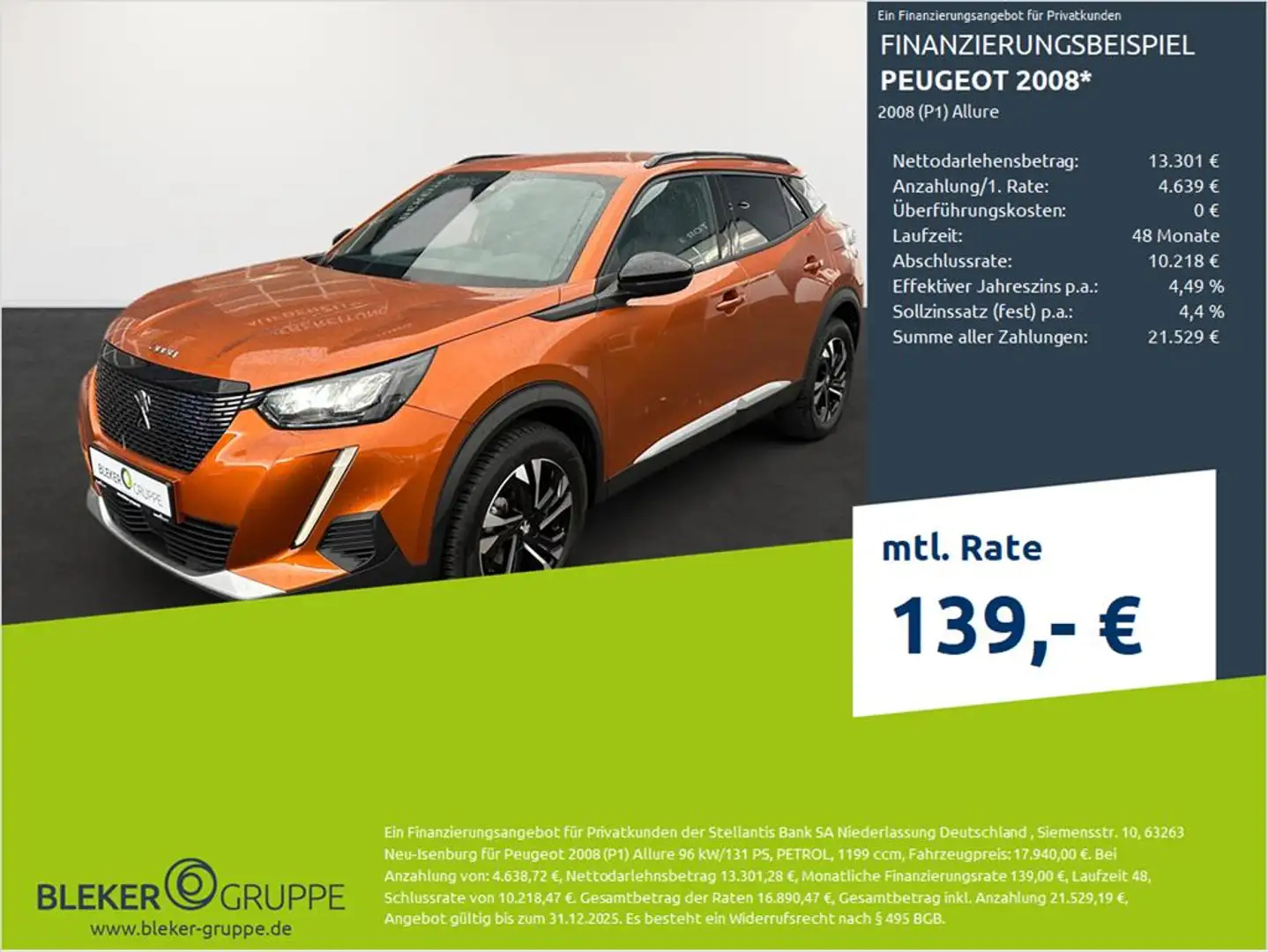 Peugeot 2008 2008 (P1) Allure Oranje - 1