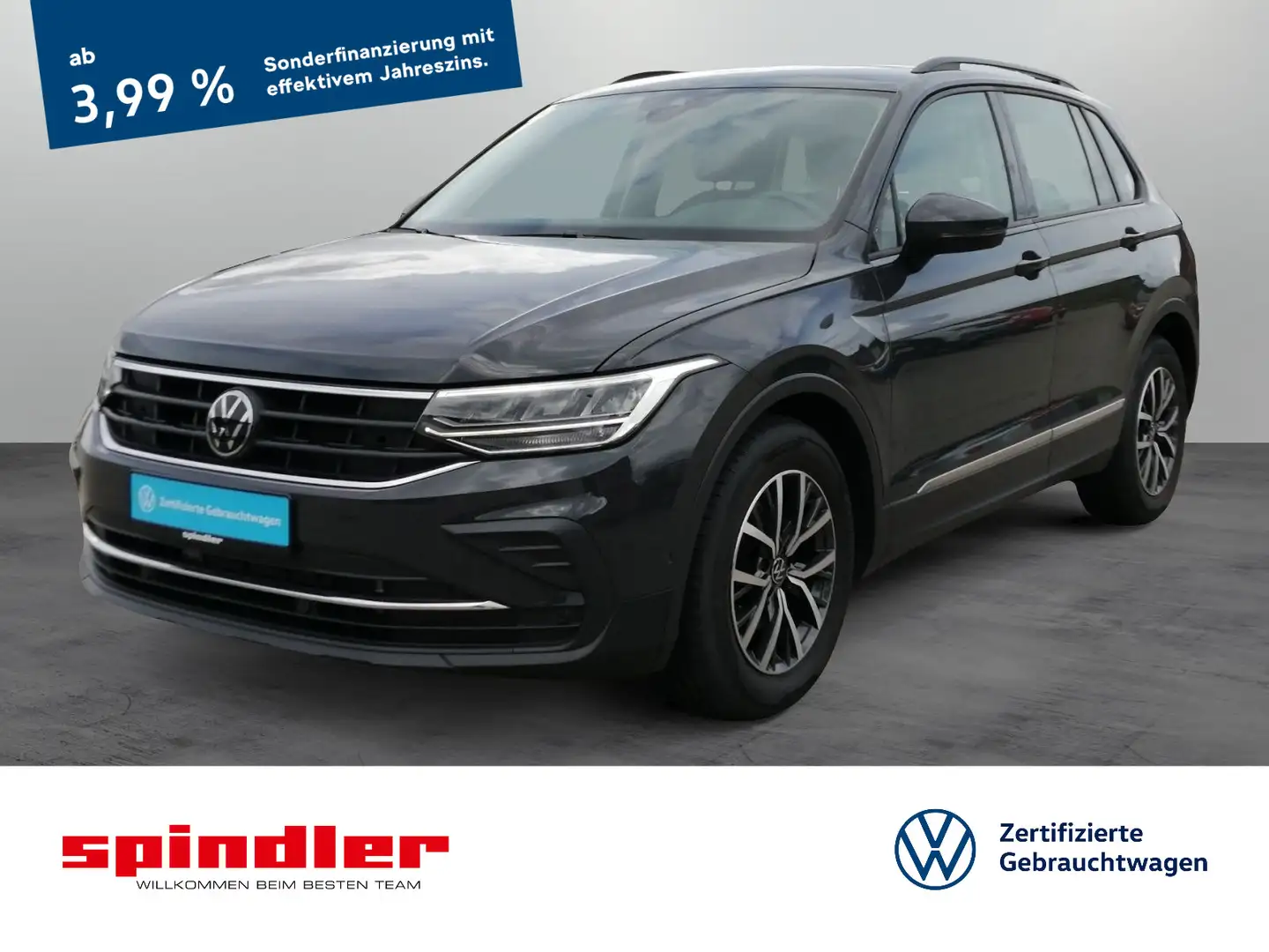 Volkswagen Tiguan Life 2.0TDI DSG Navi LED AHK ViritualCock Grau - 1