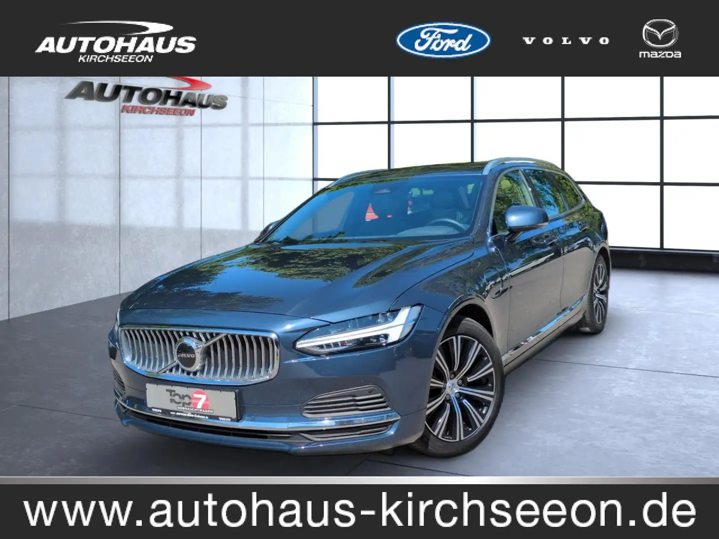Volvo V90 T6 Recharge Expression Plug-In Hybrid Automati Bleu - 1