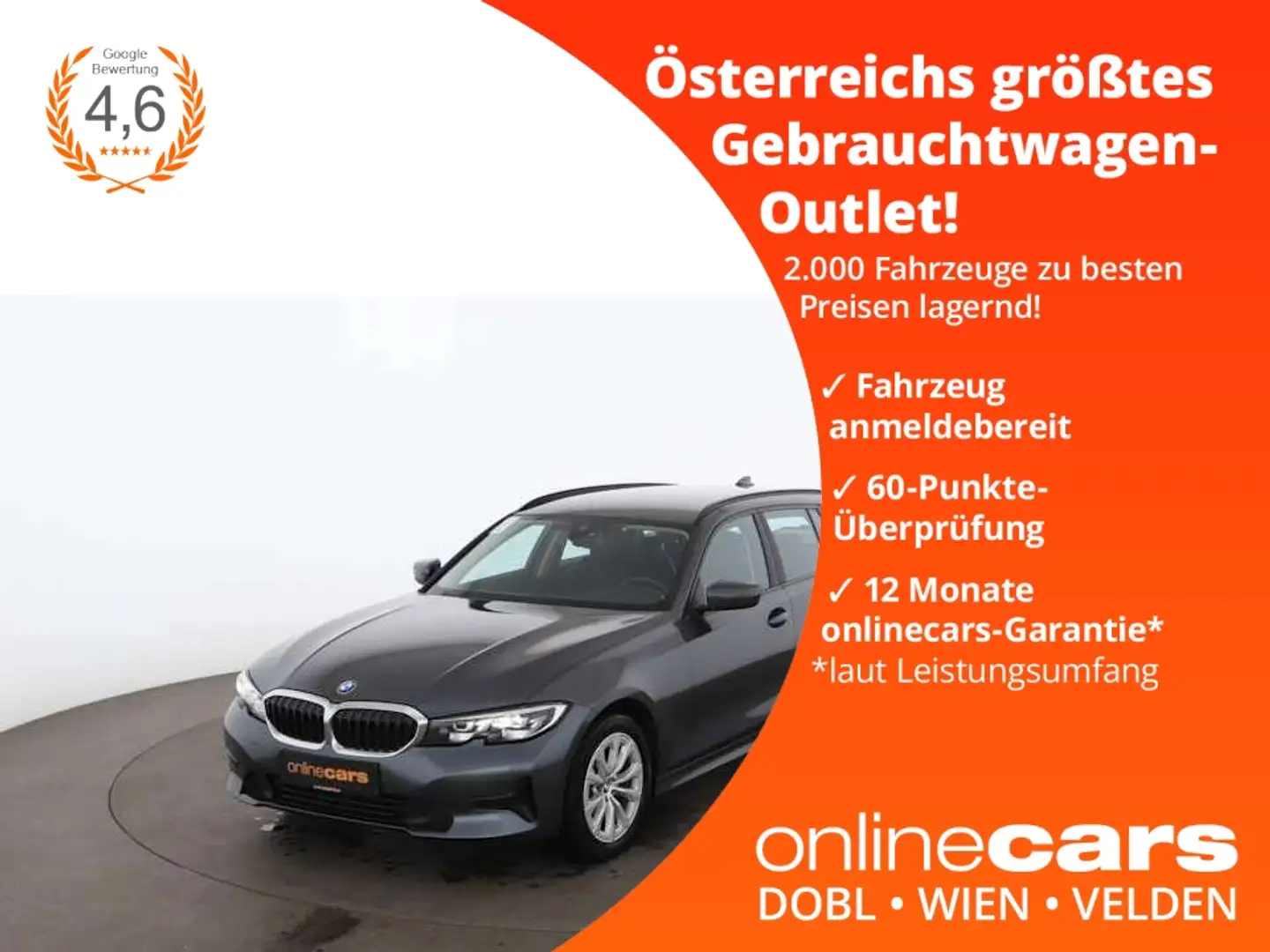 BMW 316 d Touring Aut LED NAVI LEDER DIGI-TACHO TEMP Grau - 1