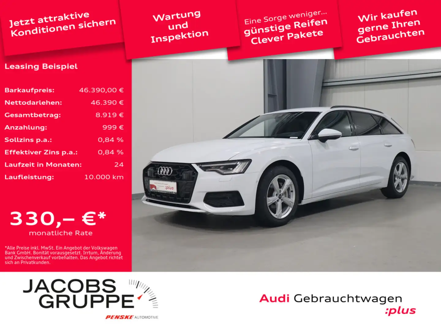 Audi A6 Avant 40 TDI advanced Matrix-LED*Head-up*Kamera * Weiß - 1