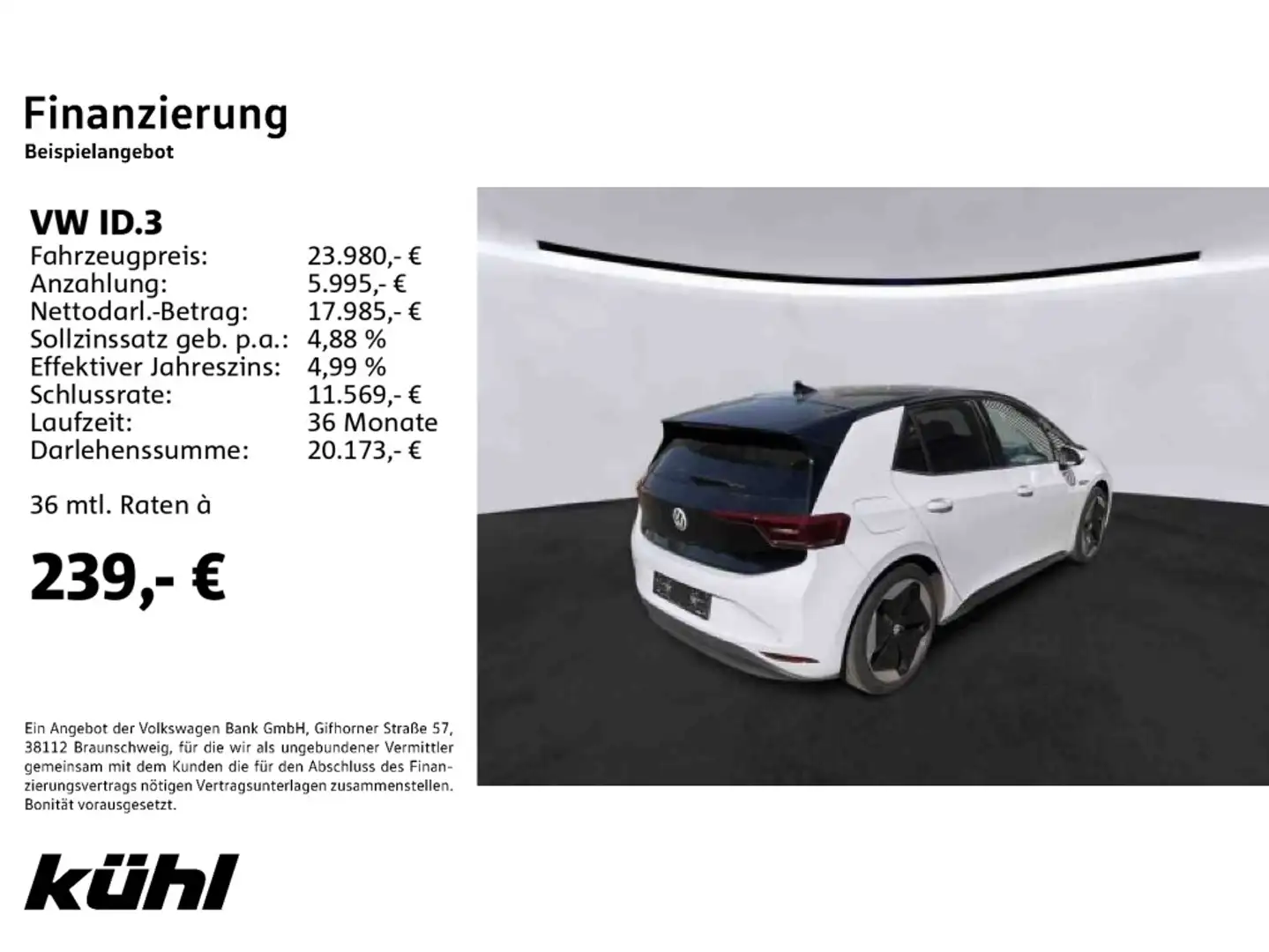 Volkswagen ID.3 Pro S LED ACC HuD Kamera App Navi Weiß - 2