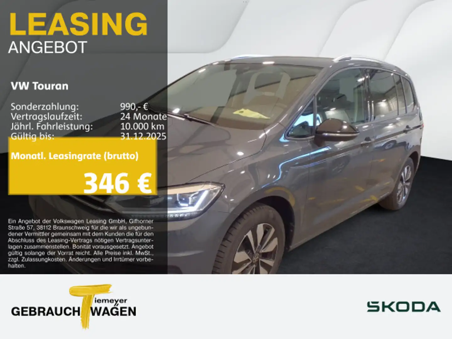 Volkswagen Touran 1.5 TSI DSG GOAL IQ.LIGHT 7SITZE NAVI AHK Grau - 1